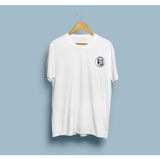 Oversize Siyah 8 Bilardo Topu Tasarım Unisex T-Shirt - Beyaz