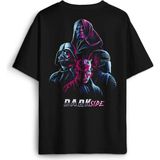 Oversize Siyah Tişört Dark Side Star Wars Darth Sırt Ön Baskılı Unisex T-Shirt - M
