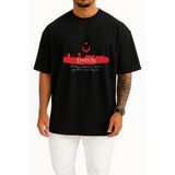 Oversize Ss Bandırma Mustafa Kemal'in Samsun'a Çıkışı Göğüs Tasarımlı Unisex T-Shirt
