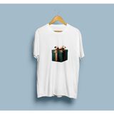 Oversize Sürpriz Hediye Kutusu / Gift Packet Tasarım Unisex T-Shirt - XL - Beyaz