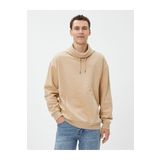 Oversize Sweatshirt Şal Yaka Kanguru Cepli Bağcıklı Şardonlu