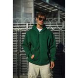 Oversize Tam Fermuarlı Uzun Kol Hırka - Haki 8381533