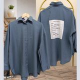Oversize Tasarım Gömlek -Tunik - M - L - İndigo