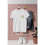 Oversize Yeşil Çay Cep Tasarımlı Unisex T-Shirt - XL - Beyaz