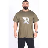 Oversize - Your Tshirt Piece Erkek Rahat Kalıp Sporcu Tişört - Fitness & Spor Giyim - %100 Pamuklu Kumaş - 3XL - Yeşil