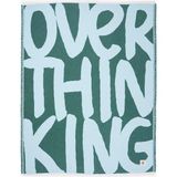 Overthinking Yeşil Desenli %100 Pamuk Koltuk Örtüsü Renkli Örtü | Overthinking Throw - 130 x 170 cm
