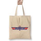 Overwatch Top Gun Logo Bez Çanta Uzun Saplı - Açık Bej - 40 X 40