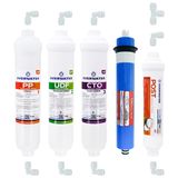 OverWater Kapalı Kasa Su Arıtma Cihazı 5 li Inline Filtresi Seti 5 Aşamalı Özel Sarım Membran Filtre