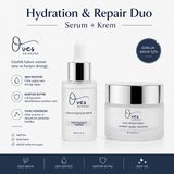 O’ves Skincare Hydration & Repair Duo Set | Daily Hydration Serum 30 ml + Daily Repair Cream 50 ml | Hyaluronic Acid, Peptides, Ceramides, Squalane & Niacinamide | Günlük Nem ve Bariyer Bakım Seti