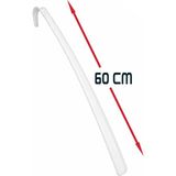 Ovio Ev Yaşam 60 cm Beyaz Ayakkabı Çekeceği Asılabilir Sert Plastik Çekecek Kerata Uzun