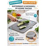 Ovio Ev Yaşam Kaydırmaz Pp Sert Plastik Kalın ve Dayanıklı Kaymaz Tabanlı Profesyonel Doğrama Kesme Tahtası - Çok Renkli