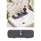 Ovio Ev&Yaşam Silikon Musluk Matı Su Sıçratmaz-Kaydırmaz-Tahliyeli Mutfak-Banyo Lavabo-Sabunluk Çok Amaçlı Tezgah-Evye Düzenleyici