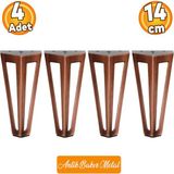 Ovit Metal Antik Bakır 14 Cm Mobilya Koltuk Kanepe Konsol Tv Ünitesi Yükseltici Ayağı Ayakları 4 Adet