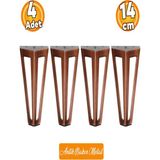 Ovit Metal Antik Bakır 14CM Mobilya Koltuk Kanepe Konsol Tv Ünitesi Yükseltici Ayağı Ayakları 4 Adet