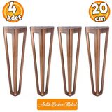 Ovit Metal Antik Bakır 20 Cm Mobilya Koltuk Kanepe Konsol Tv Ünitesi Yükseltici Ayağı Ayakları 4 Adet