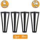 Ovit Metal Siyah 14 Cm Mobilya Koltuk Kanepe Konsol Tv Ünitesi Yükseltici Ayağı Ayakları 4 Adet