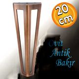 Ovit Ünite Mobilya Koltuk Konsol Tv Masa Ayağı Metal Ayakları 20 Cm Antik Bakır