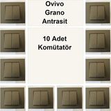 Ovivo Grano Antrasit 10 Adet Komütatör