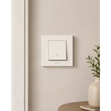 Ovivo Grano Beyaz Çerçeveli Tekli Light Anahtar Modern Tasarım ve Yüksek Dayanıklılık