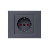 OVİVO Grano Füme Çocuk Korumalı Topraklı Priz+ Çerçeve