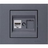 Ovivo Grano Füme Tekli Data Prizi 1*RJ45 Cat6 (Internet Prizi) Çerçevesizdir - 1 Adet