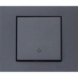 Ovivo Grano Füme Zil Anahtarı + Çerçeve Dahil Light