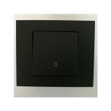 Ovivo - Grano Light Anahtar Mekanizma+Çerçeve ( Metalik Siyah) 600-000217-205