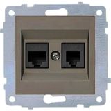 Ovivo Grano Metalik Antrasit Cat3 Cat4 Telefon ve Data Prizi
