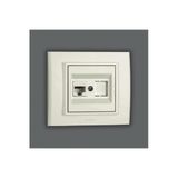 Ovivo - Grano Tekli Data Prizi Rj45+Boş Yuva Mekanizma+Çerçeve (Beyaz) 600-00300-229
