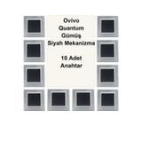 Ovivo Quantum Gümüş Çerçeve,Siyah Anahtar - 10 Adet