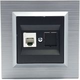 Ovivo Quantum Gümüş Nümeris Telefon Prizi Cat3