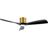 Ovlaim 52” Akıllı Tavan Vantilatörü, LED Işıklı, Sessiz Dc Motor, Wi-Fi & Uygulama Kontrollü - Siyah