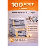 Owersea 100 Adet Marka Abeslang Tahta Dil Çubuğu Basacağı - Ağda Spatulası