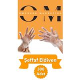 Owersea Şeffaf Poşet Eldiven 100'lü * 3 Paket (300 ADET) Tek Kullanımlık