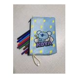 Owl Bag BTS-BT21 -Kpop Koya Desenli Tasarım Bez Kalemlik - Cüzdan