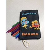Owl Bag Darwin And Gumble Desenli Tasarım Bez Kalemlik - Cüzdan
