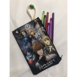 Owl Bag Death Note Desenli Tasarım Bez Kalemlik - Cüzdan