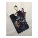 Owl Bag Demon Slayer Desenli Tasarım Bez Kalemlik - Cüzdan