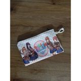 Owl Bag Doki Doki Literature Club Beyaz- Puantiye Fon Desenli Tasarım Bez Kalemlik-Cüzdan