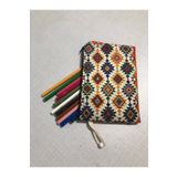 Owl Bag Etnik Otantik Kilim Desen No 2 Tasarım Bez Kalemlik-Cüzdan