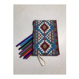 Owl Bag Etnik Otantik Kilim Desen No 3 Tasarım Bez Kalemlik-Cüzdan
