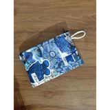 Owl Bag Fairy Aesthetik Skull Kiss Mavi Desenli Tasarım Bez Kalemlik-Cüzdan
