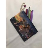 Owl Bag Genshin Impact Desenli Tasarım Bez Kalemlik Cüzdan