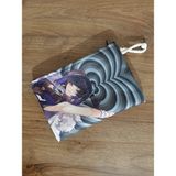 Owl Bag Genshin Impact -Yelan Petrol Mavisi Desenli Tasarım Bez Kalemlik-Cüzdan