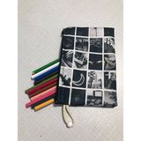 Owl Bag Gotik ve Fairy Kolaj Desenli Tasarım Bez Kalemlik-Cüzdan