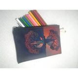 Owl Bag Hayat Ağacı Desenli Tasarım Bez Kalemlik-Cüzdan