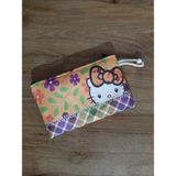Owl Bag Hello Kity - Etnik Motif Desenli Tasarım Bez Kalemlik-Cüzdan