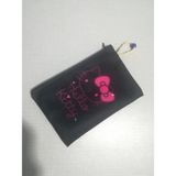 Owl Bag Hello Kity Siyah Pembe Desenli Tasarım Kalemlik-Cüzdan - 13 x 20