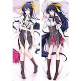 Owl Bag High Scholl Dxd - Akeno Desenli Çift Yön Baskılı Sarılma Yastığı Kılıfı - Renkli - 48 x 140 cm