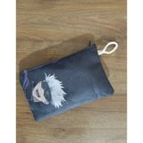 Owl Bag Jujutsu Kaisen - Gojo Satoru 2 No Desenli Tasarım Bez Kalemlik - Cüzdan 13X20